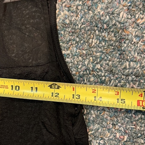 Poof Couture Black Dress Sheer Neckline Large MWT - Picture 7 of 11